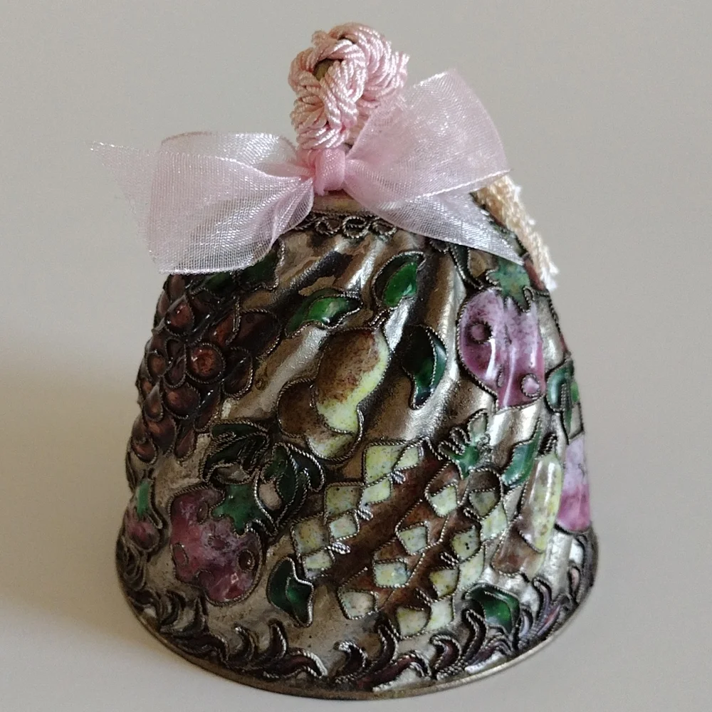 Cloisonne Fruit Bell Vintage Czech Republic